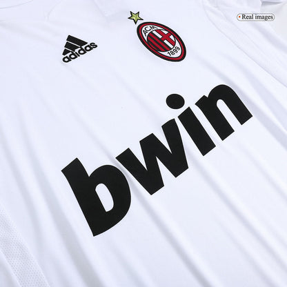 Hochwertiges AC Milan-Auswärts-Fußballtrikot für Herren im Retro-Stil 2009/10