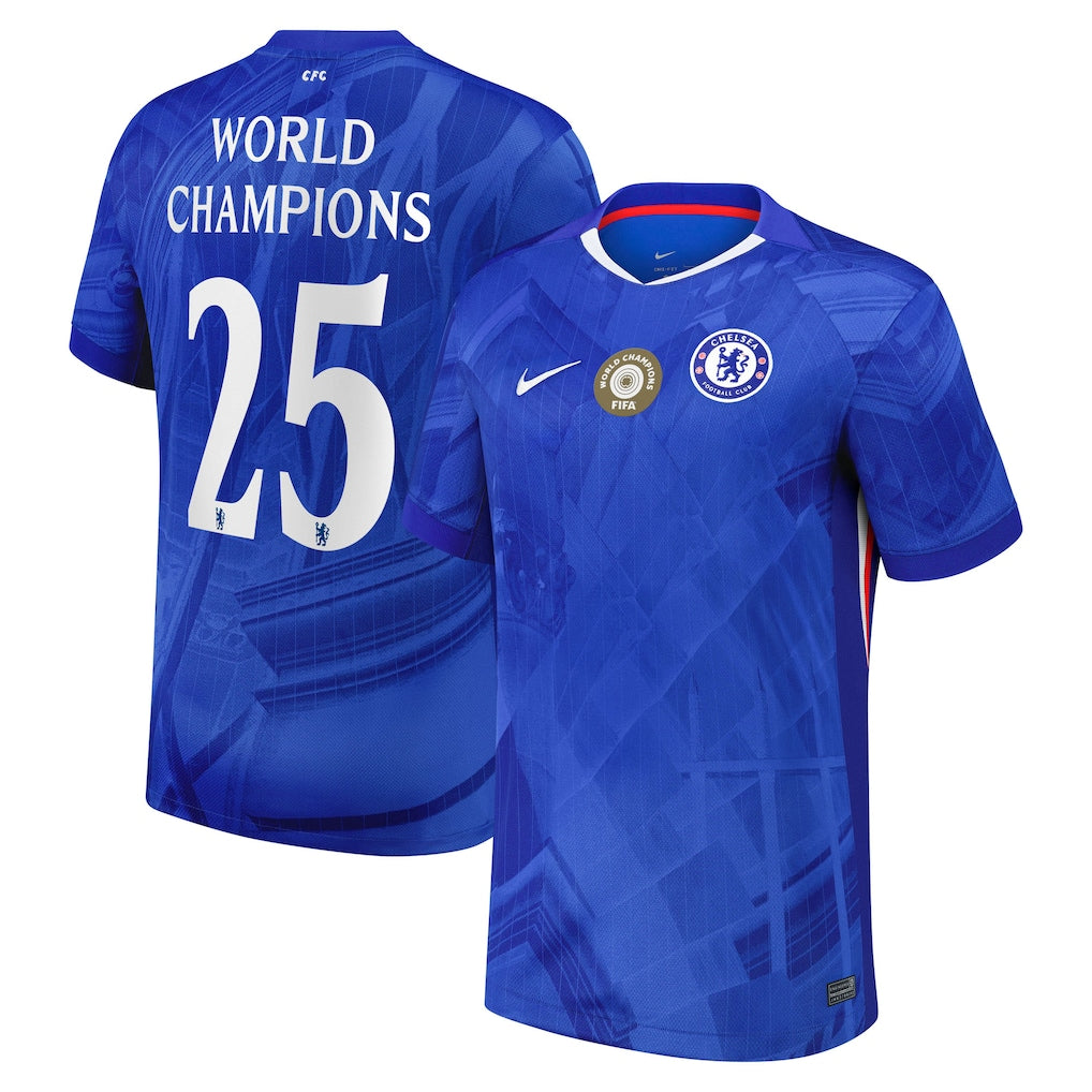 Player Version Chelsea Cup Home Soccer Jersey2025-26 with World Champions 25 printing Top Koszulki Pilka Sklep