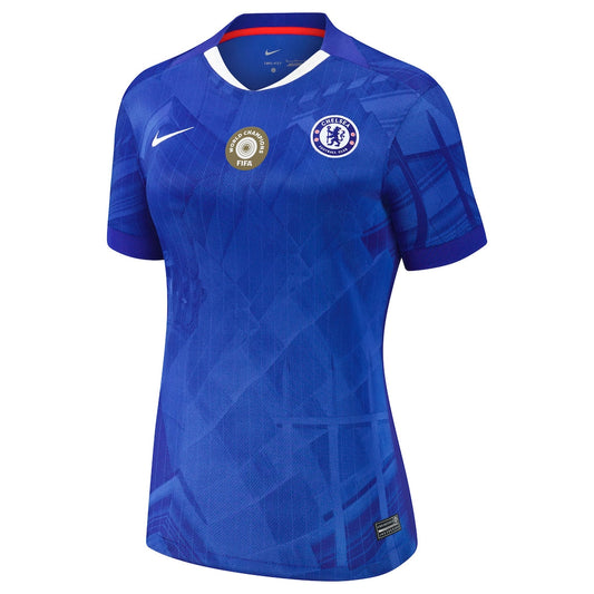 Women's Chelsea Cup Home Soccer Jersey2025-26 with World Champions 25 chest badge Top Koszulki Pilka Sklep