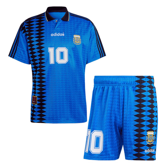 Men's Argentina #10 Away Retro Jersey (Jersey+Shorts) Kit 1994