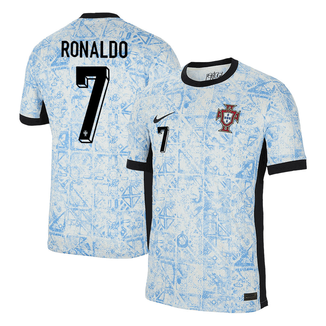 Męska Portugal RONALDO #7 Wyjazdowa Koszulka Piłkarska Euro 2024 Top Koszulki Pilka Sklep