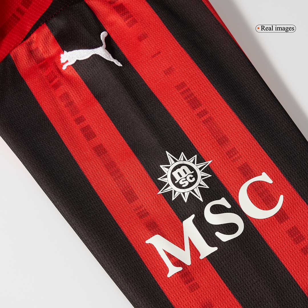 Męska koszulka piłkarska AC Milan Home z długim rękawem 2024/25