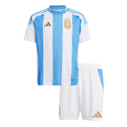 Kid's Argentina Home Jerseys Kit(Jersey+Shorts) Copa América 2024 Top Koszulki Pilka Sklep