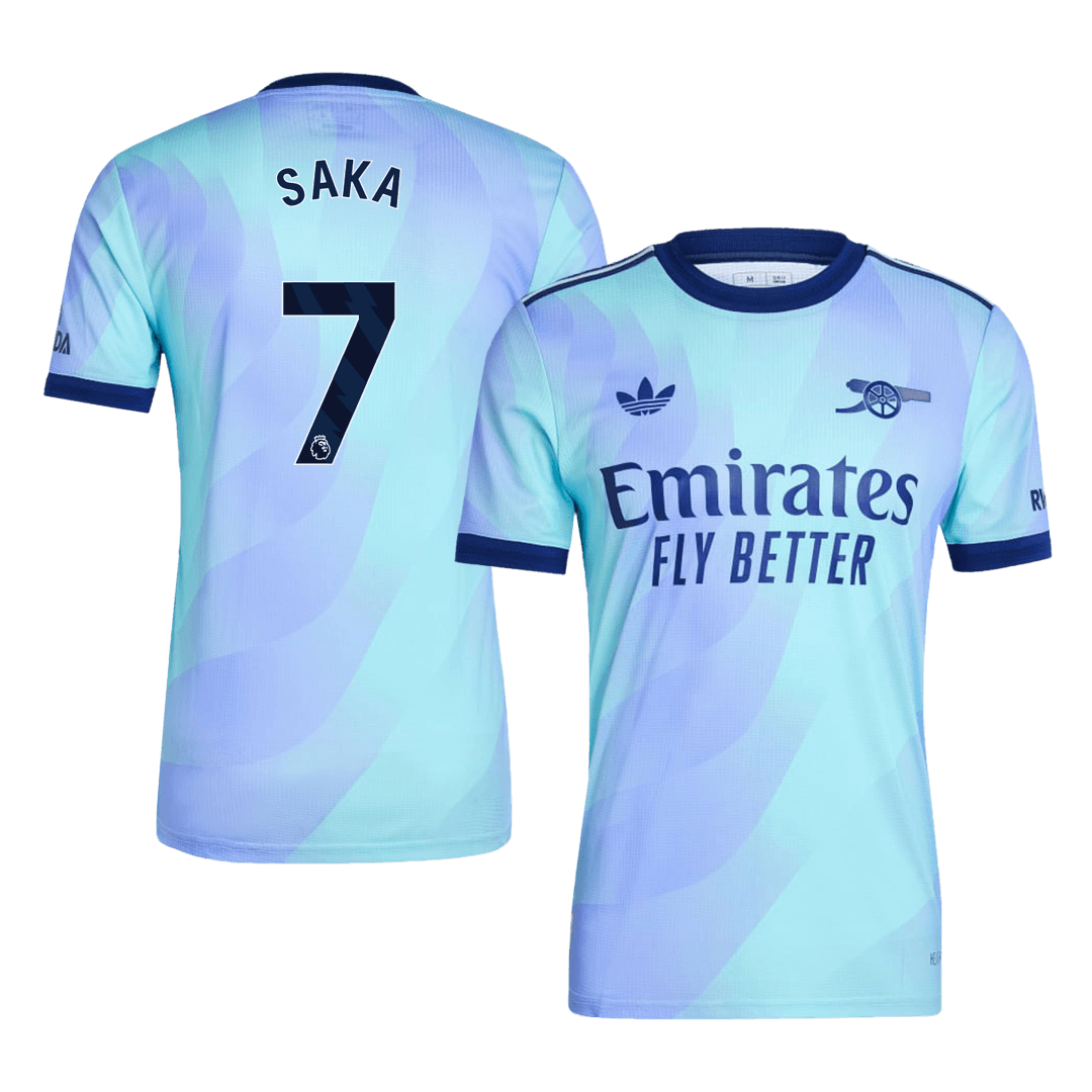 Player Version SAKA #7 Arsenal Third Away  Soccer Jersey 2024/25 Top Soccer Jerseys Store