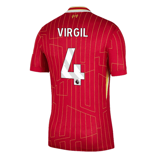 VIRGIL #4 Liverpool 2024/25 Home Football Shirt