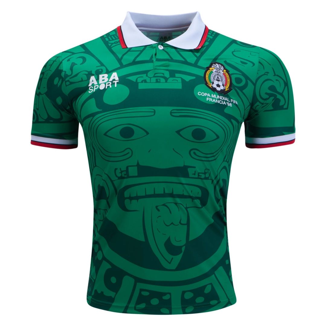 Mexico Home Retro Soccer Jersey 1998 Top Koszulki Pilka Sklep