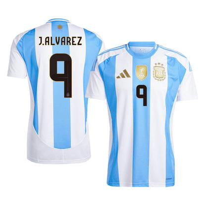[Super Quality] Men's Argentina J.ALVAREZ #9 Home Soccer Jersey 2024