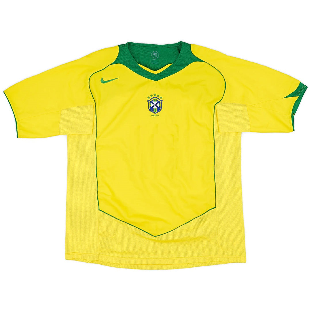 Brazil Home Retro Soccer Jersey 2004 Top Koszulki Pilka Sklep