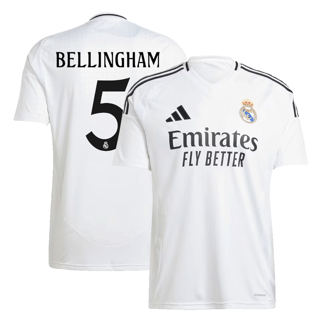 BELLINGHAM #5 Real Madrid Home Football Shirt 2024/25