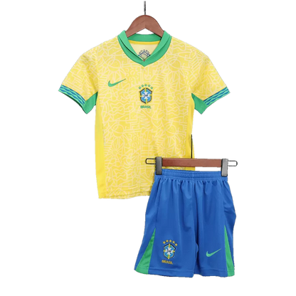 Brazil Kid‘s Home Soccer Jerseys (Jersey+Short) Kit 2024 Top Koszulki Pilka Sklep