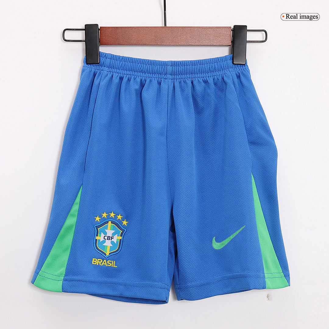 Kid's Brazil Home Jerseys Full Kit Copa América 2024
