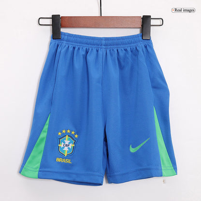 Kid's Brazil Home Jerseys Kit(Jersey+Shorts) Copa América 2024