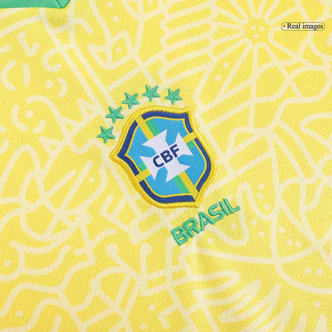 Kid's Brazil Home Jerseys Kit(Jersey+Shorts) Copa América 2024