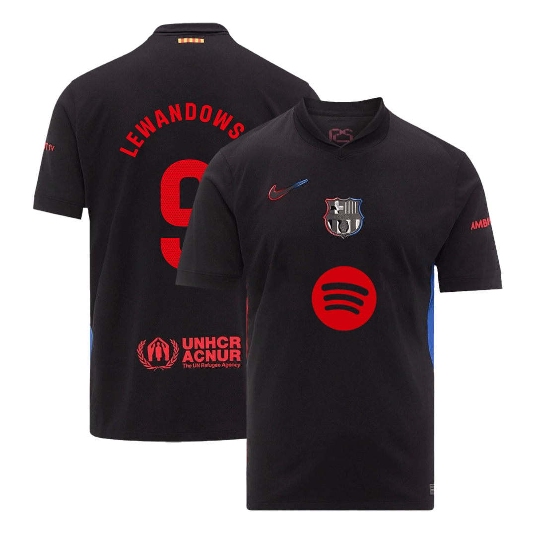 Barcelona Away Jersey 2024/25 LEWANDOWSKI #9 - Spotify Logo Without Text