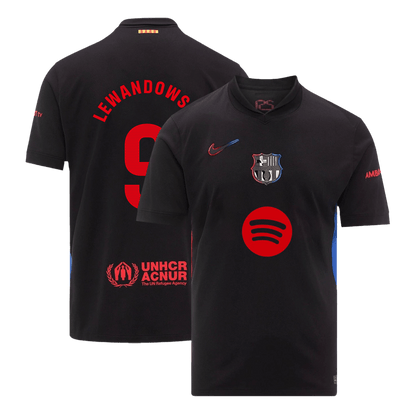 Barcelona Away Jersey 2024/25 LEWANDOWSKI #9 - Spotify Logo Without Text