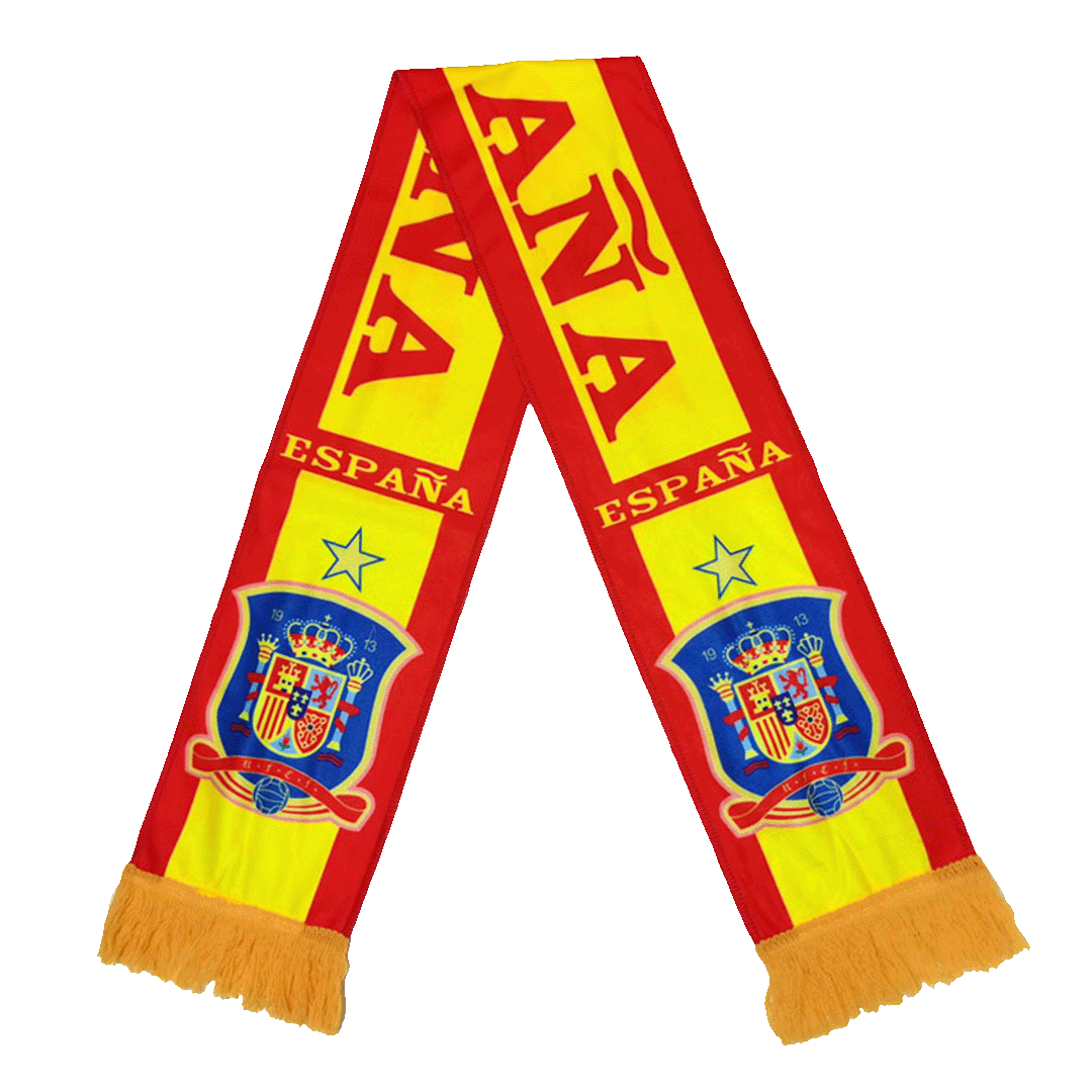 Spain football scarf red