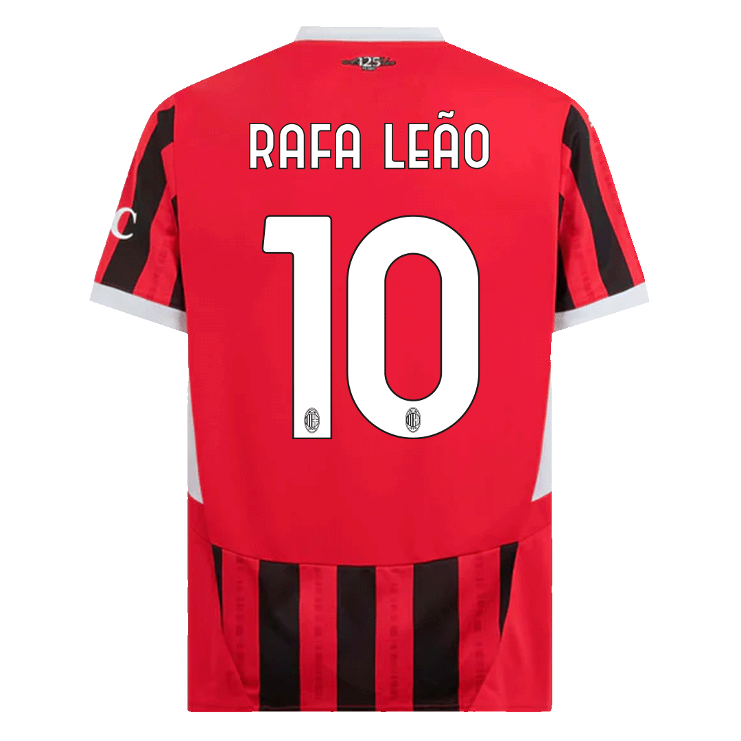 RAFA LEÃO Herren-Heim-Fußballtrikot Nr. 10 AC Mailand 2024/25