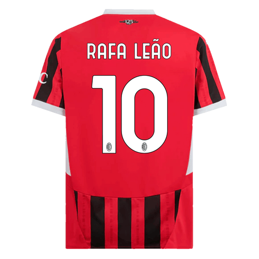 RAFA LEÃO Herren-Heim-Fußballtrikot Nr. 10 AC Mailand 2024/25