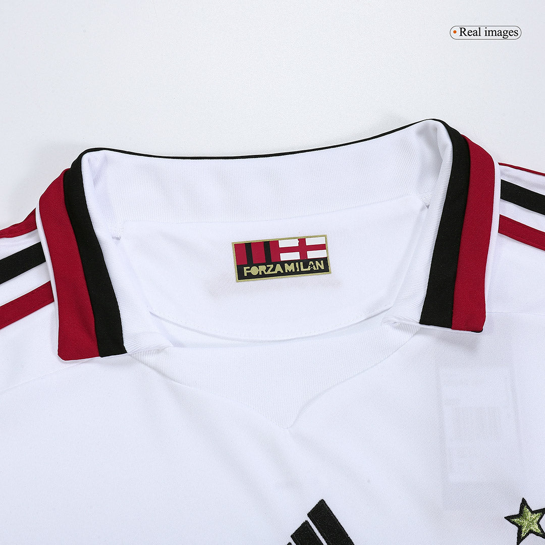 Hochwertiges AC Milan-Auswärts-Fußballtrikot für Herren im Retro-Stil 2009/10