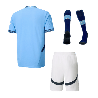 Hochwertiges Manchester City Heim-Fußballset für Herren (Trikot + Shorts + Socken) 2024/25