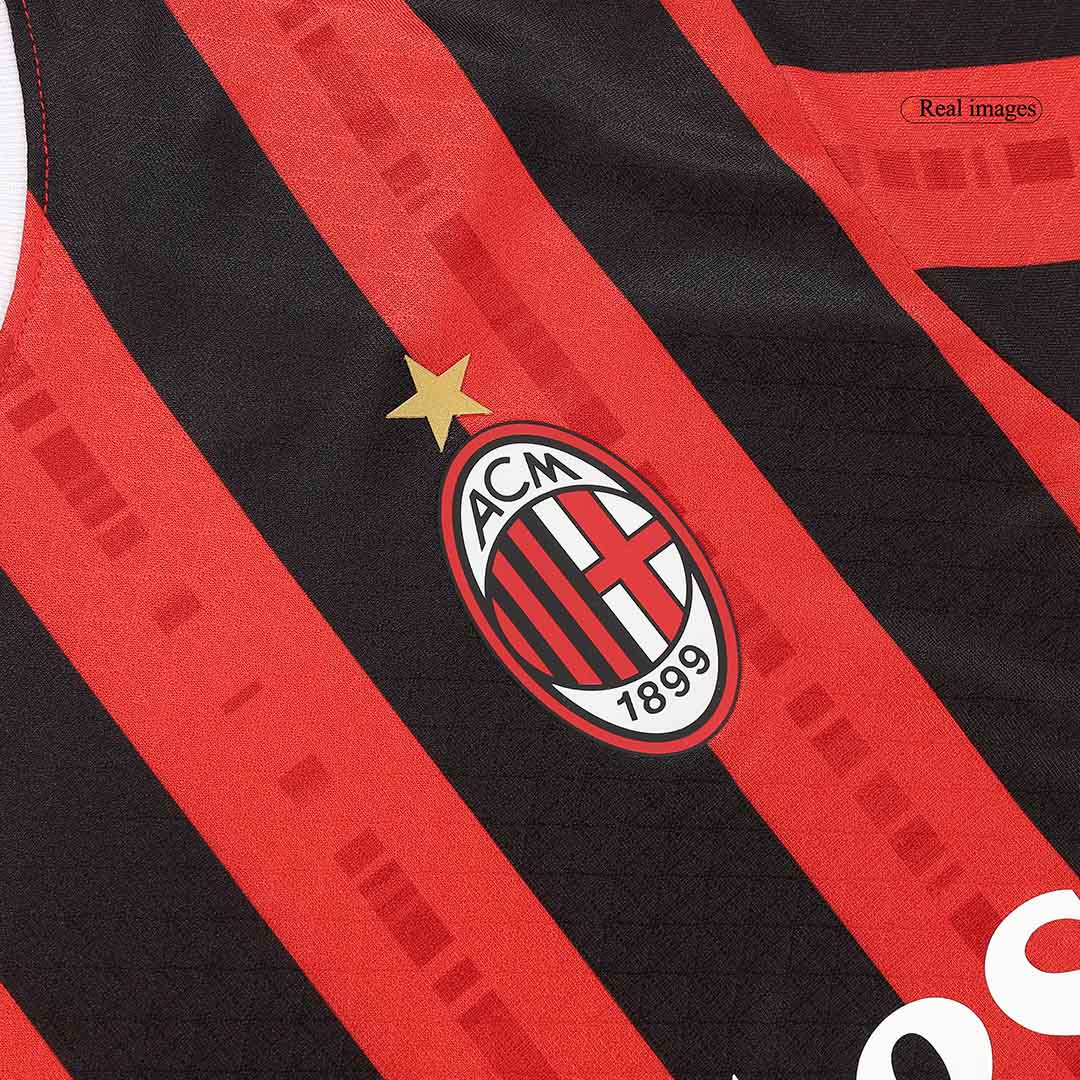 Herrenversion des Spielers RAFA LEÃO #10 AC Milan Heim-Fußballtrikot 2024/25 – Slim Fit