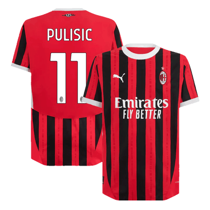 Men's PULISIC #11 AC Milan Home Football Shirt 2024/25 - Slim Fit