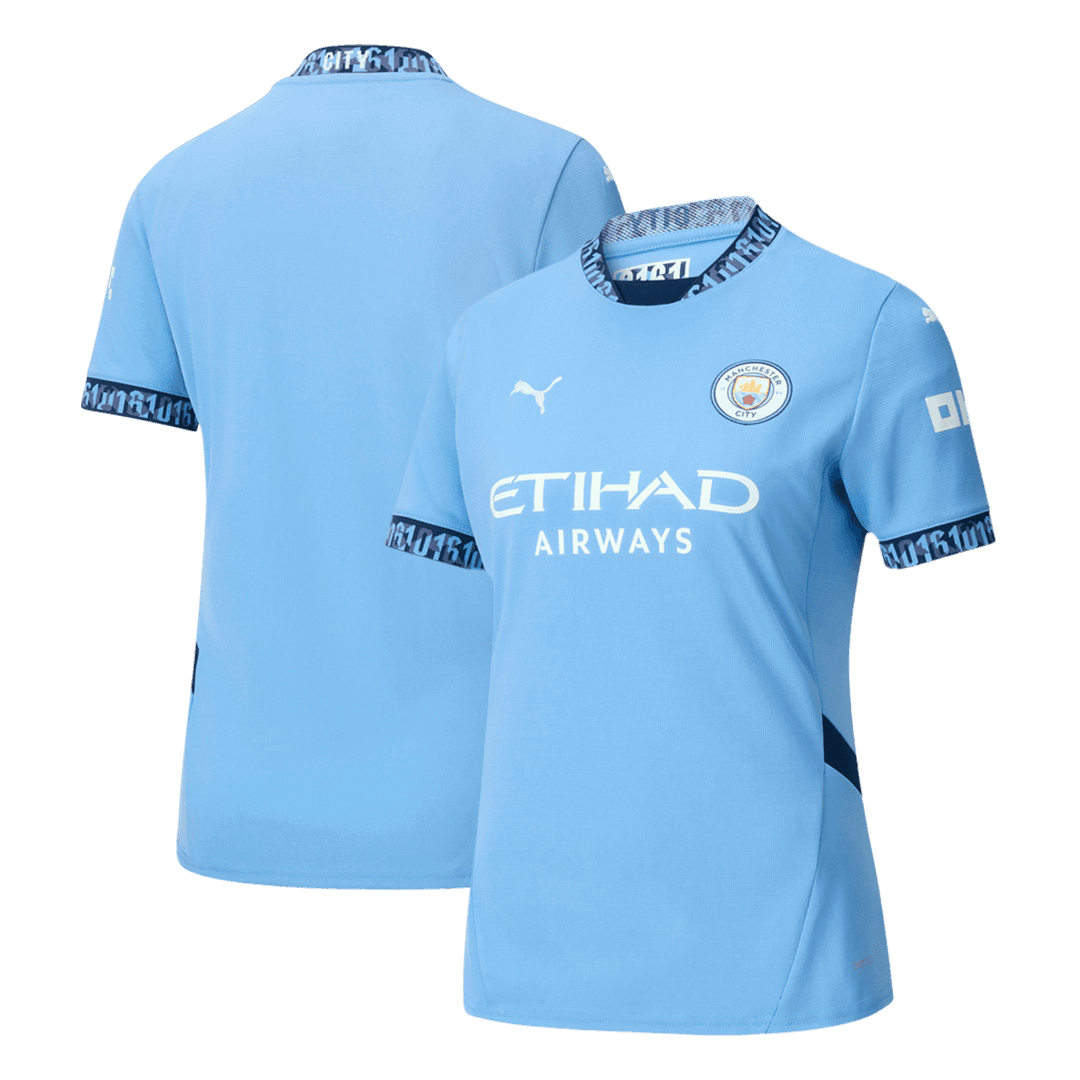 Hochwertiges Manchester City Home 2024/25 Fußballtrikot für Damen