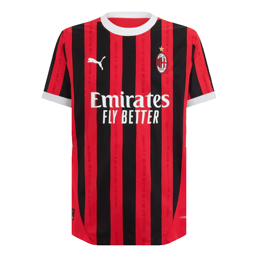 Męska wersja PULISIC #11 AC Milan Koszulka domowa piłkarska 2024/25 - UCL - Slim Fit