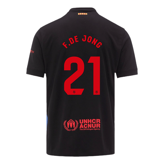 Barcelona Away Jersey 2024/25 F.DE JONG #21 - Spotify Logo Without Text