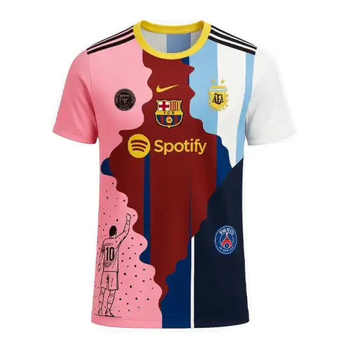 Koszulka MESSI #10 All Team Tribute Jersey - Limitowana edycja koszulki kibica (Barcelona, Paris Saint-Germain (PSG), Inter Miami i reprezentacja Argentyny.) 2025/26 Top Koszulki Pilka Sklep